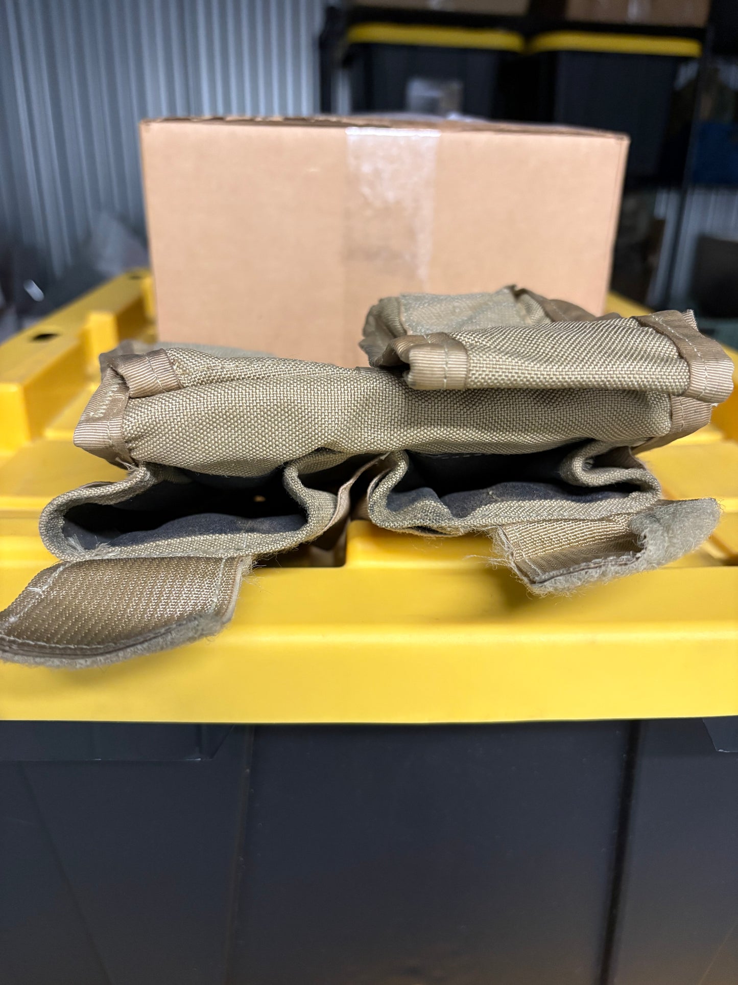 Tan Molle Two Cell Mag Pouches