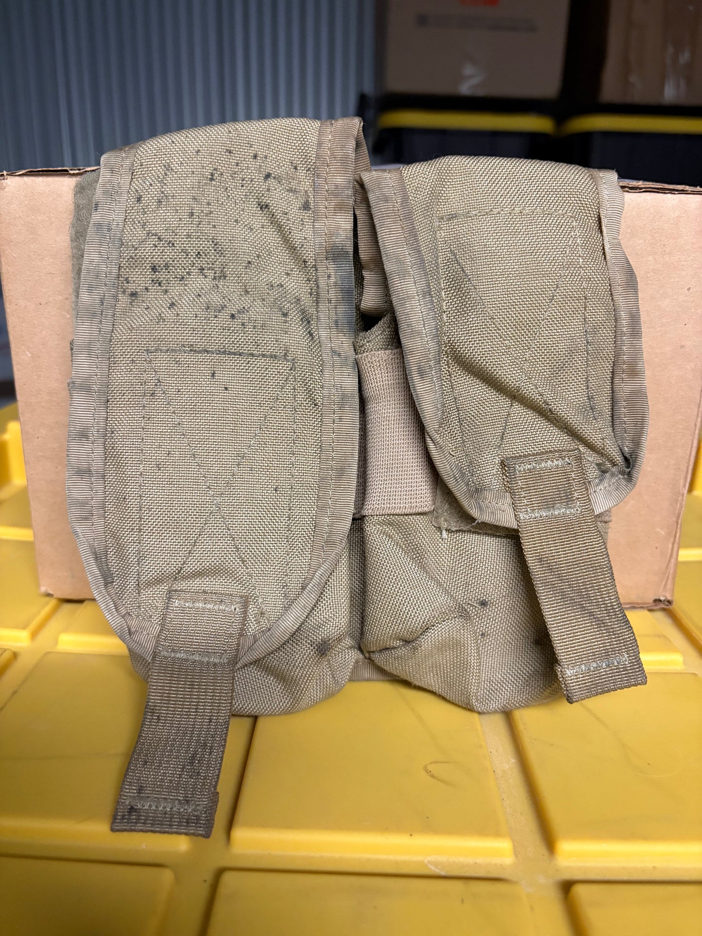 Tan Molle Two Cell Mag Pouches