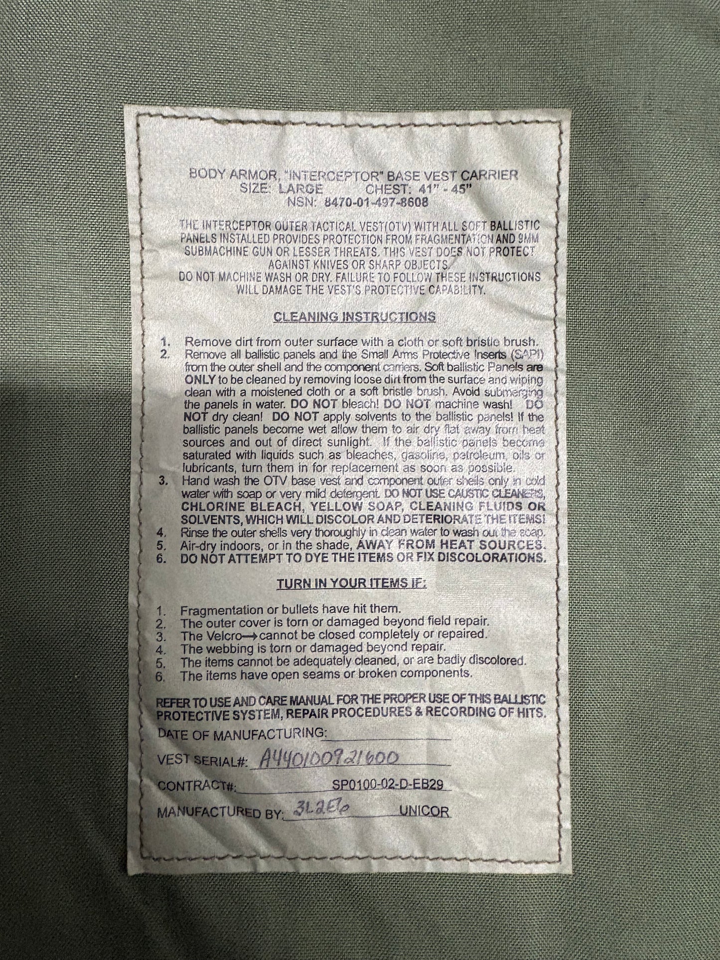 Interceptor Body Armor (IBA)