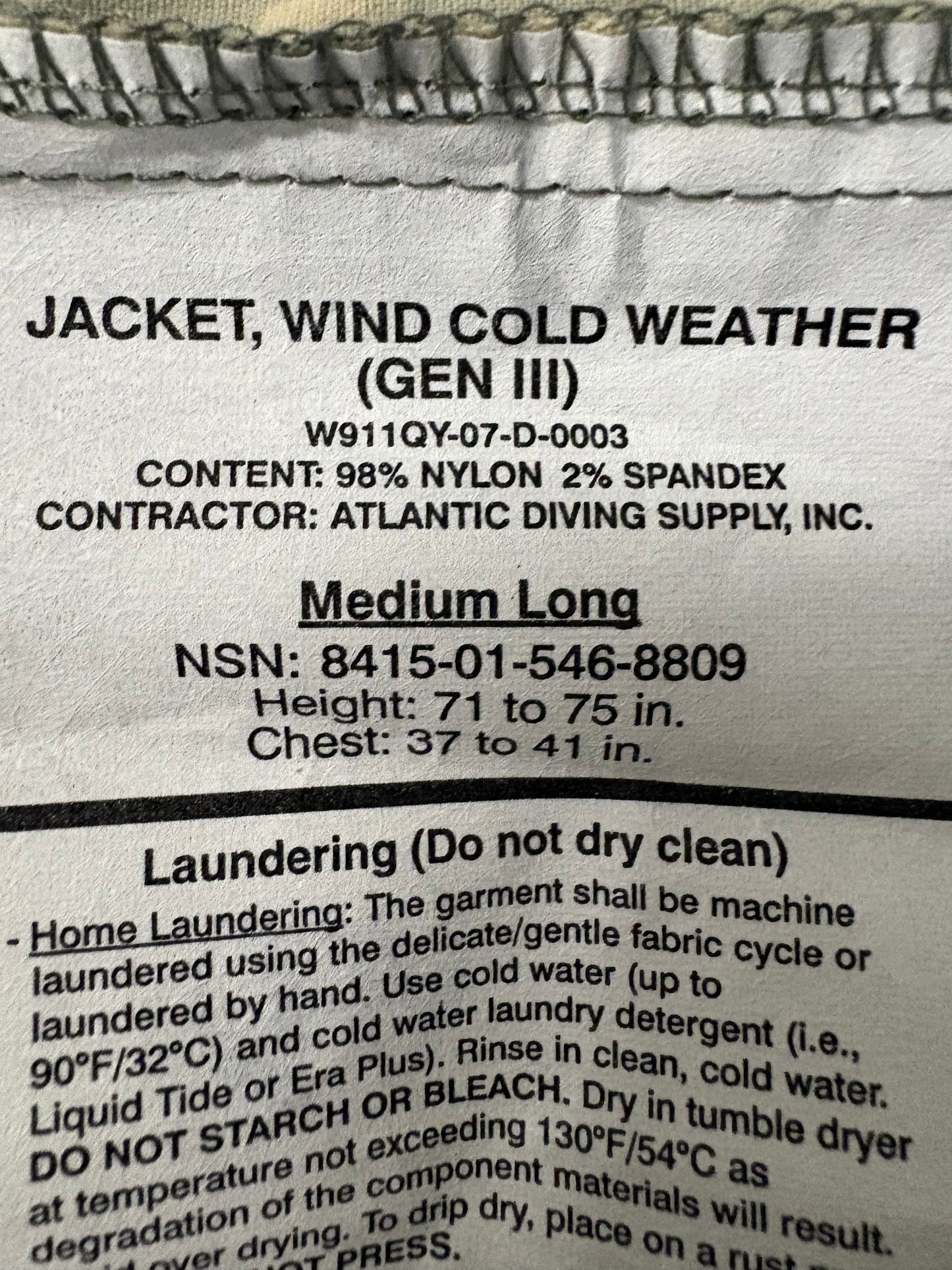 UCP ECWCS Cold Wind Jacket